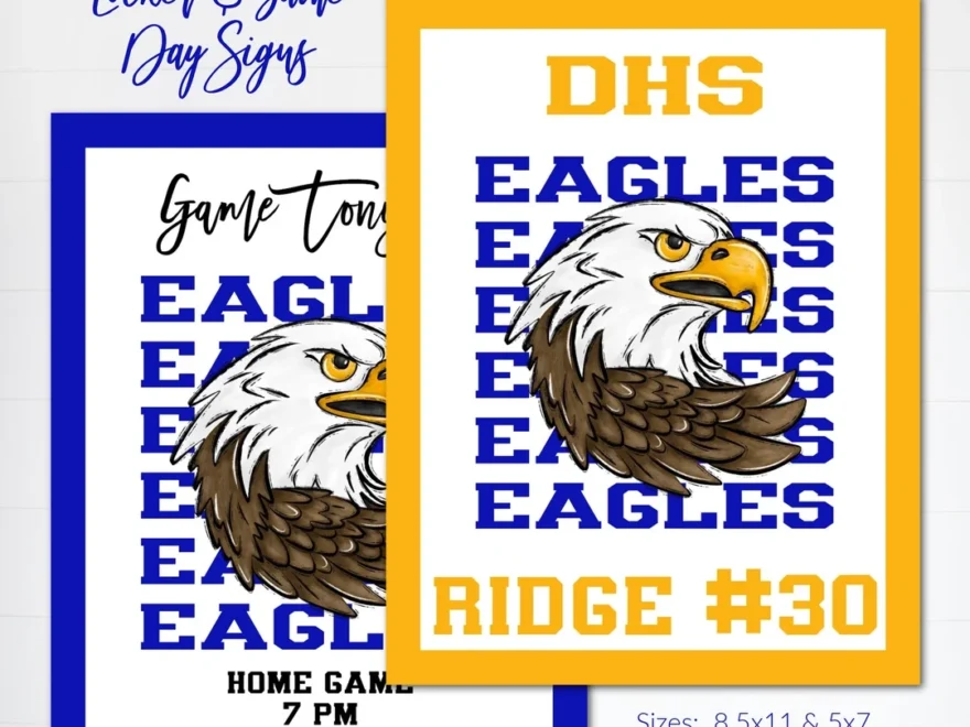 Eagles Mascot Locker Signs Game Day Signs Fan Signs Pep Rally Signs Sports Banquet Signs Sports Decor Printable Editable Template Etsy