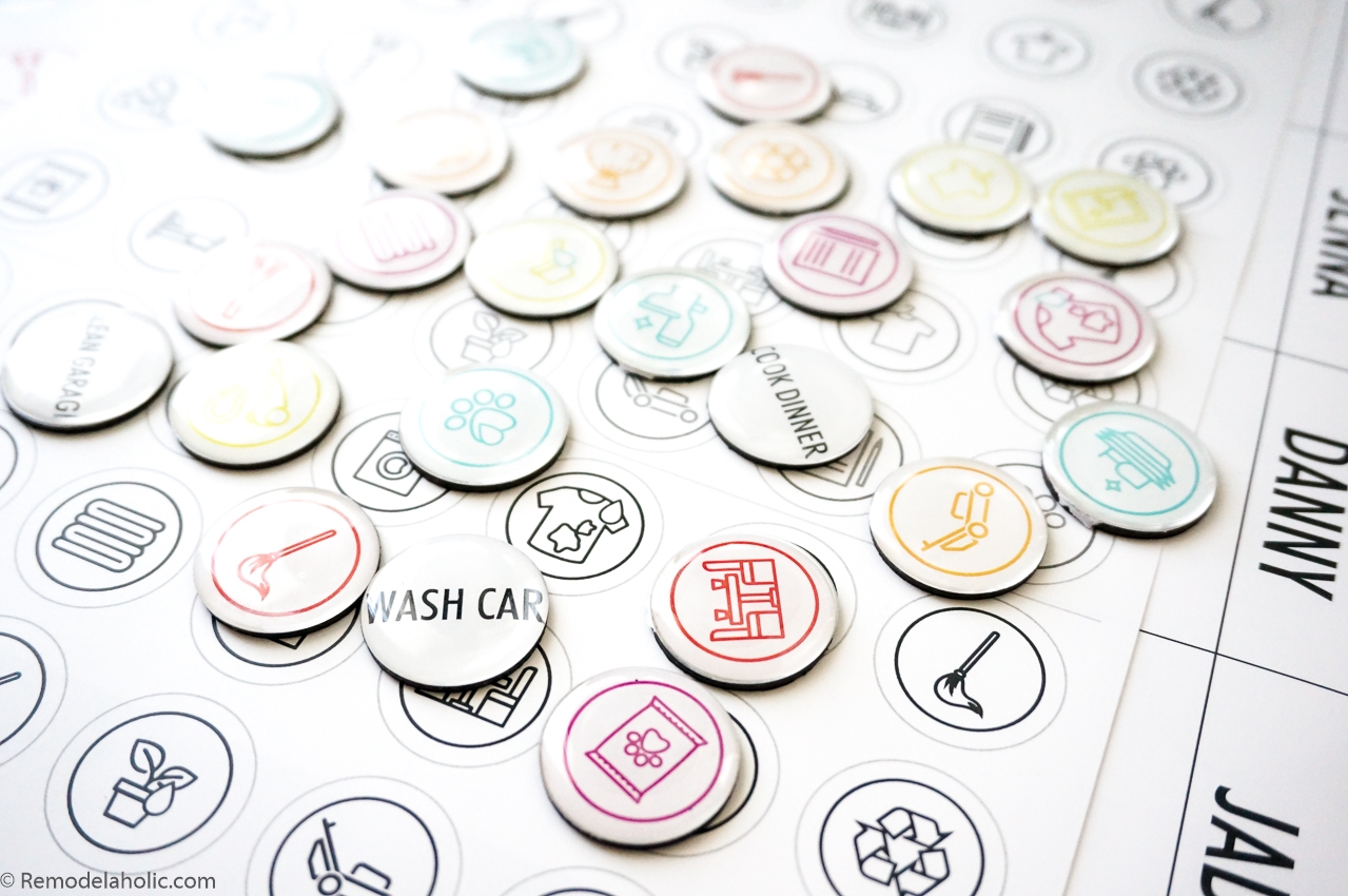 Editable Magnetic Chore Chart Printable For Kids Remodelaholic