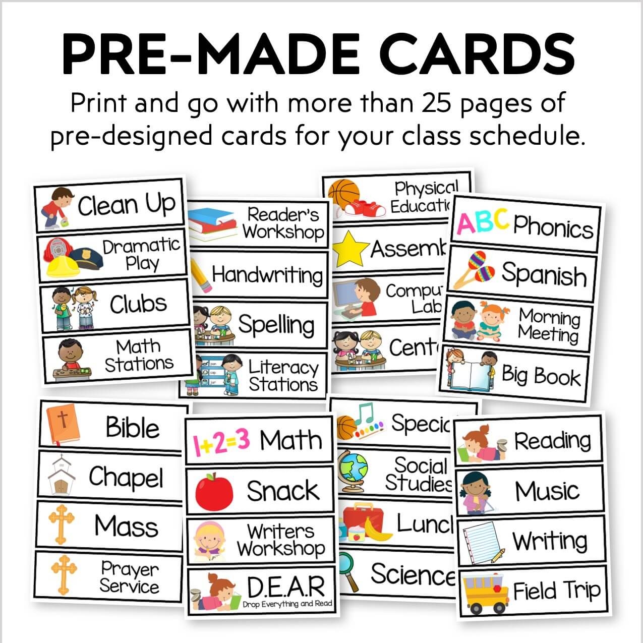 Editable Schedule Cards Daily Schedule Kinder Craze Editable Schedule Cards Daily Schedule Kinder Craze