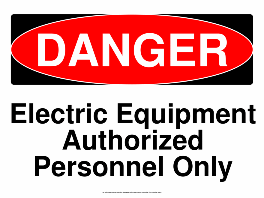 Electrical Warning Signs Poster Template