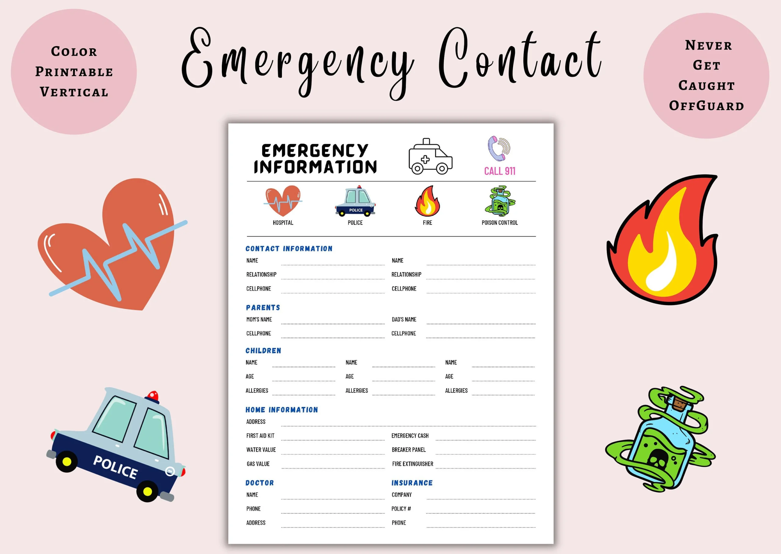 Printable Emergency Phone Number List