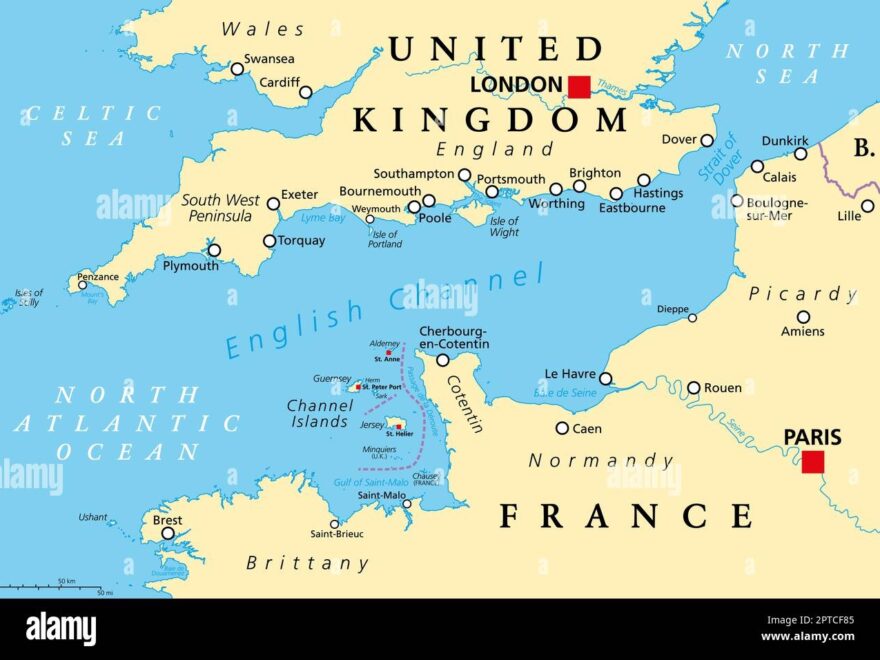 English Channel Map England France Hi res Stock Photography And Images Alamy
