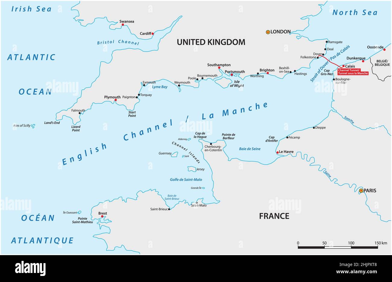 Map Of English Channel Printable