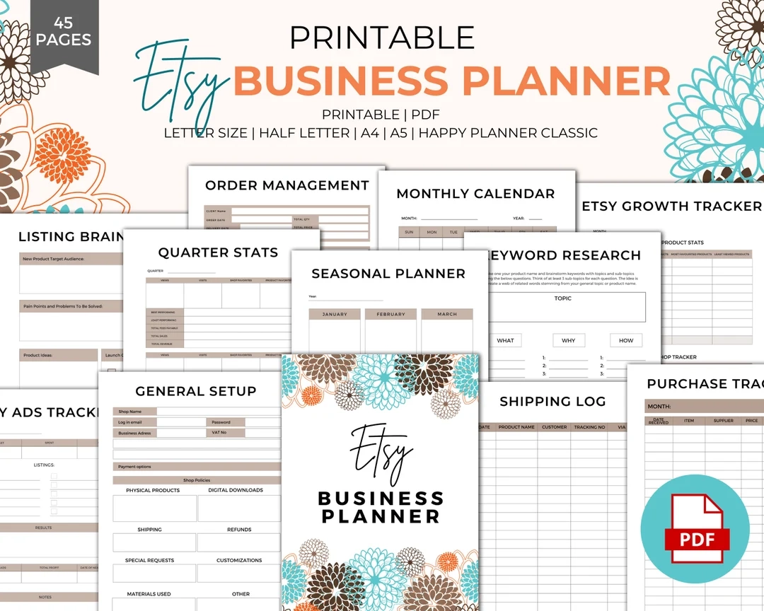 Etsy Printable Download Planner