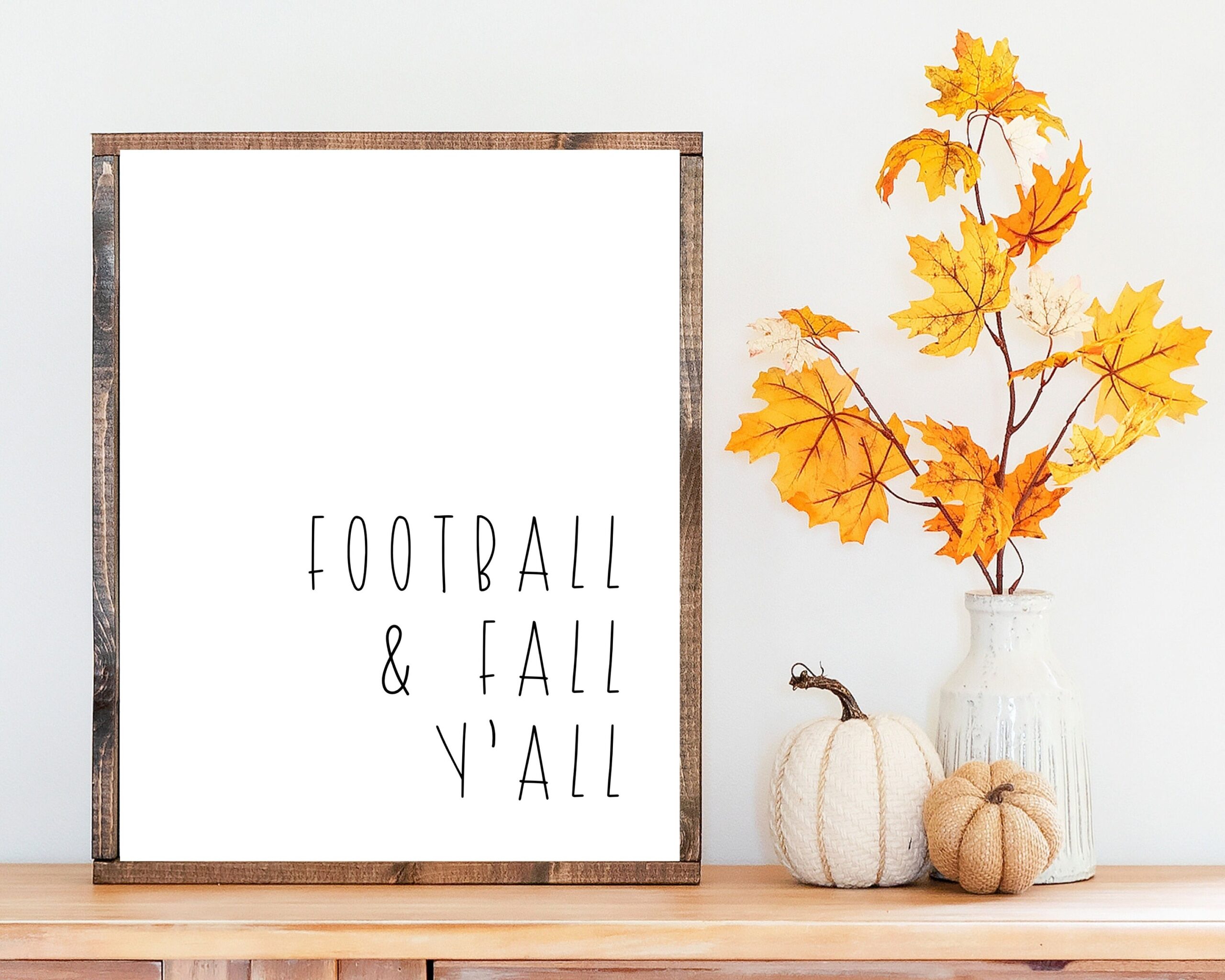 Football Farmhouse Signs Printable