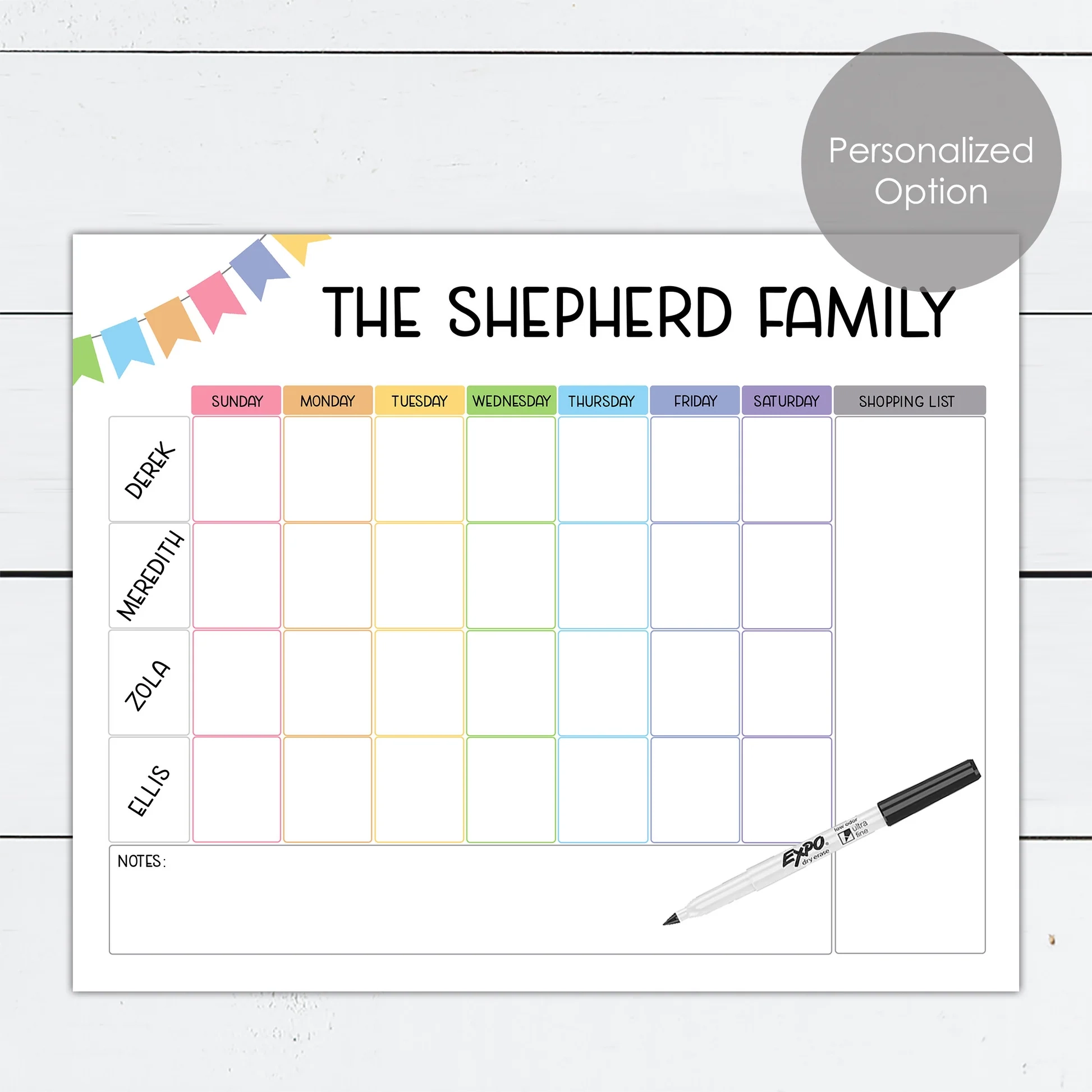 Family Weekly Planner Board Organizer La Design Boutique Family Weekly Planner Board Organizer La Design Boutique