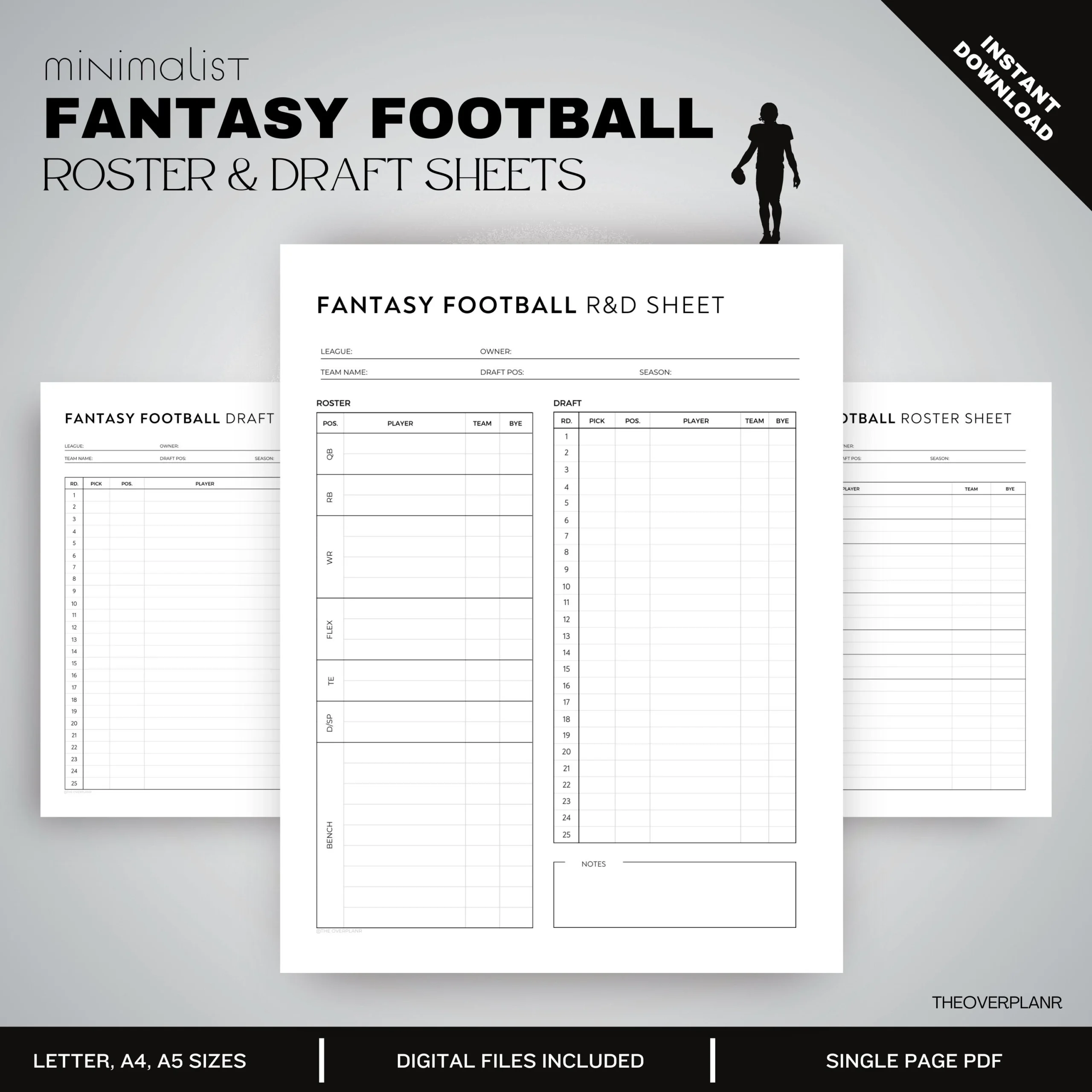 2026 Fantasy Football Player List Printable