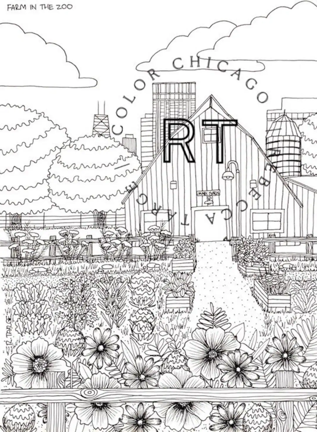 Chicago Skyline Outline Printable Sheet Chicago Skyline Outline Printable Sheet