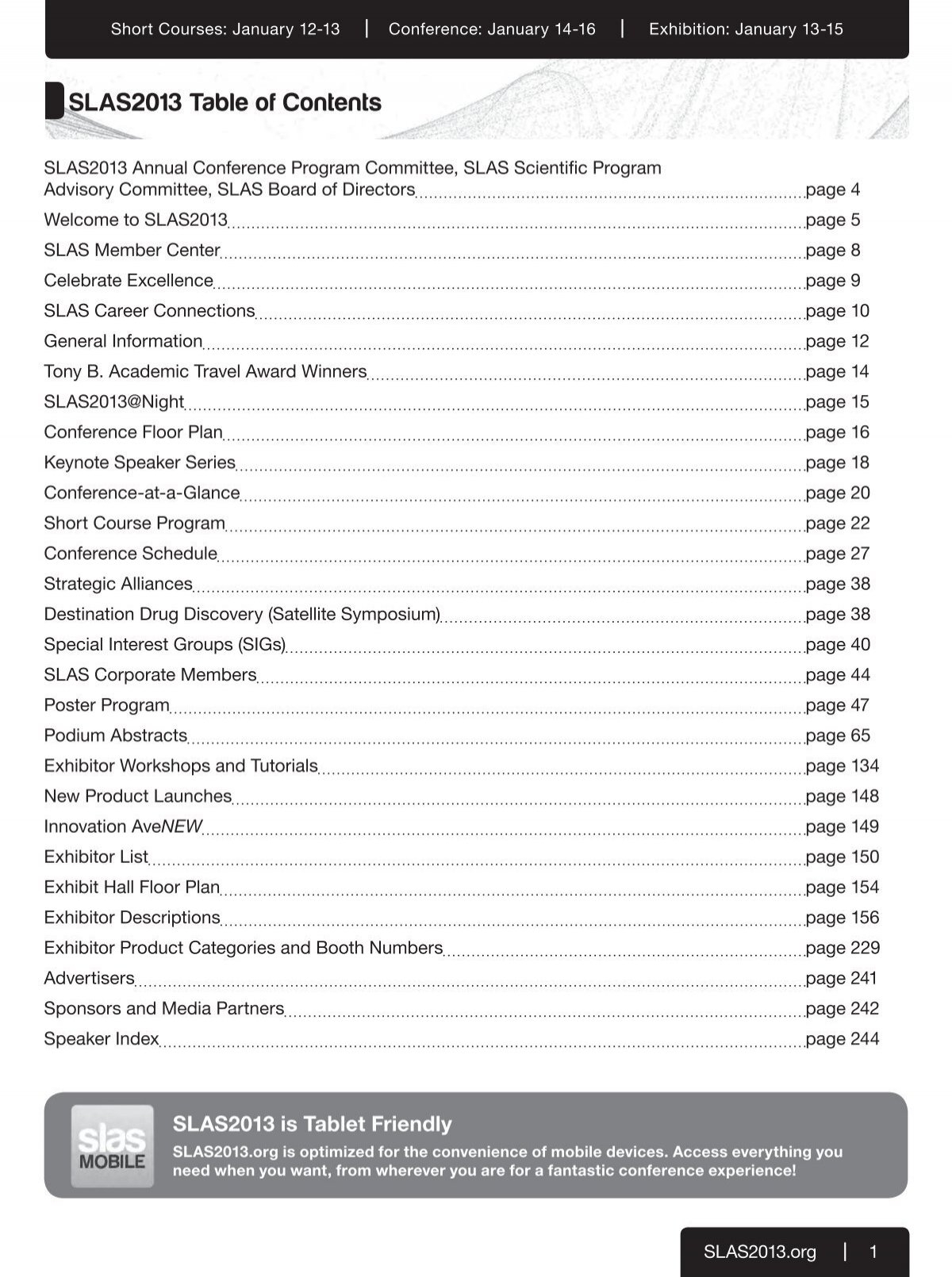 Final Program SLAS 2013