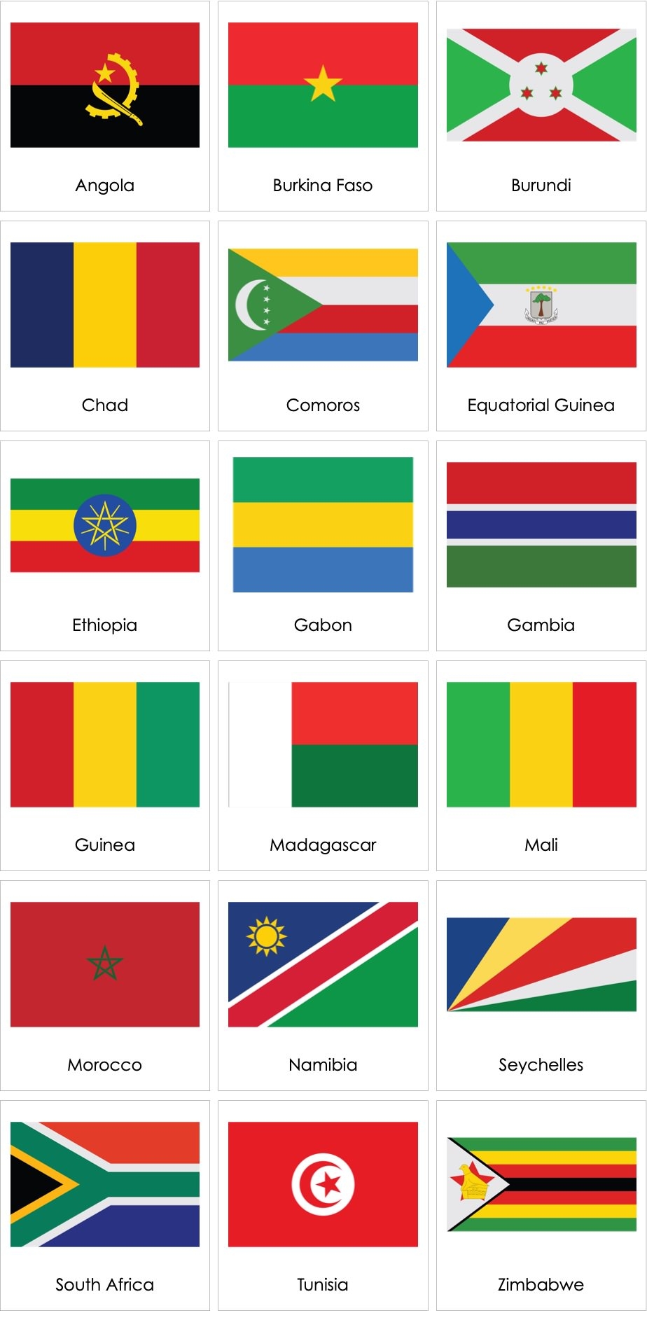 Flags Of African Countries 02 AMI Digital