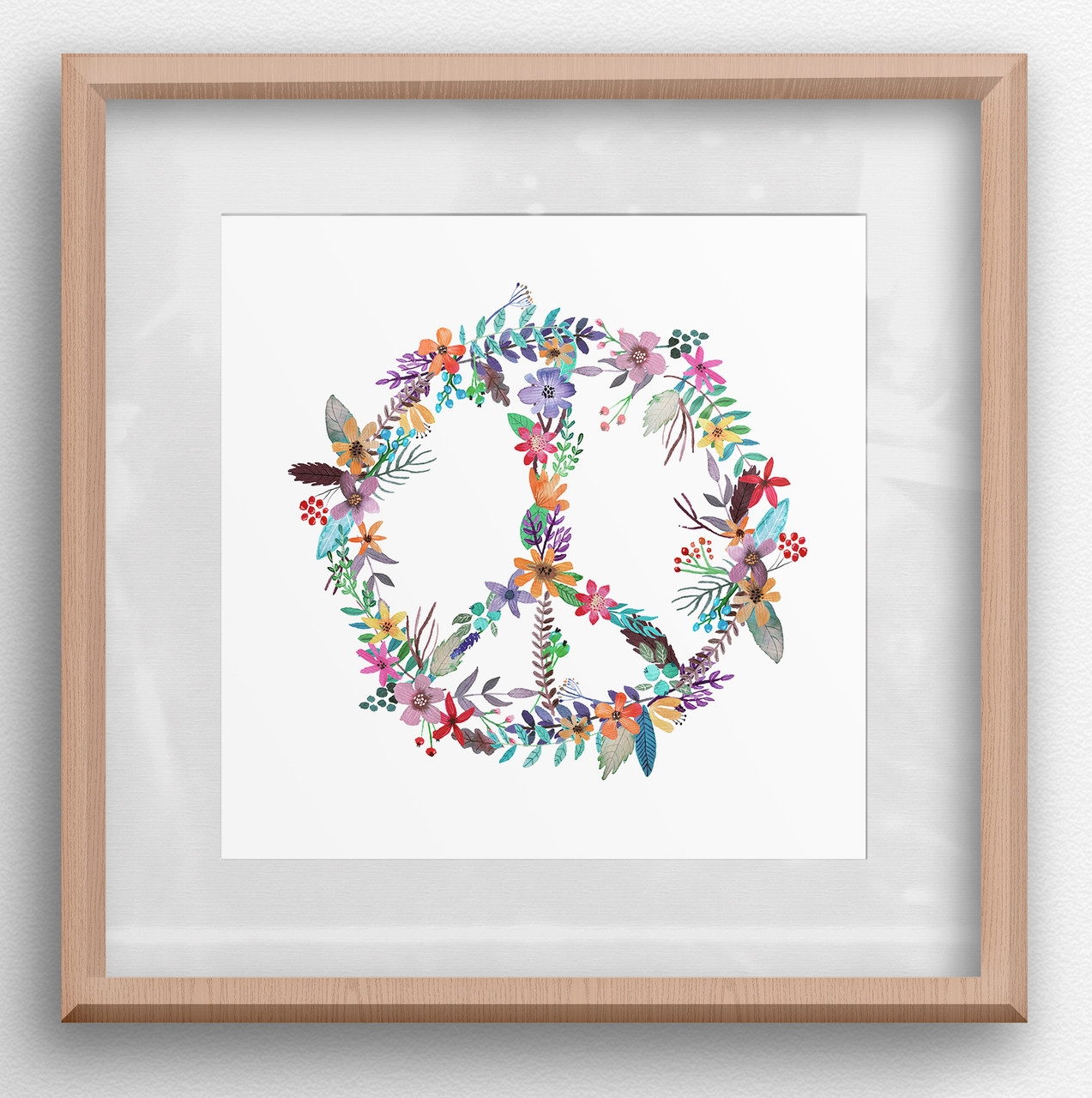 8x8 Peace Sign Printable