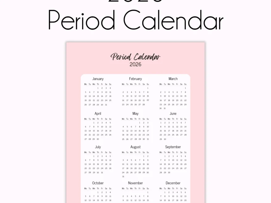 Floral Pink Period Tracker Period Journal Printable 2025 2026 Period Calendar Self Care Planner Symptom Tracker Ovulation Tracker Etsy