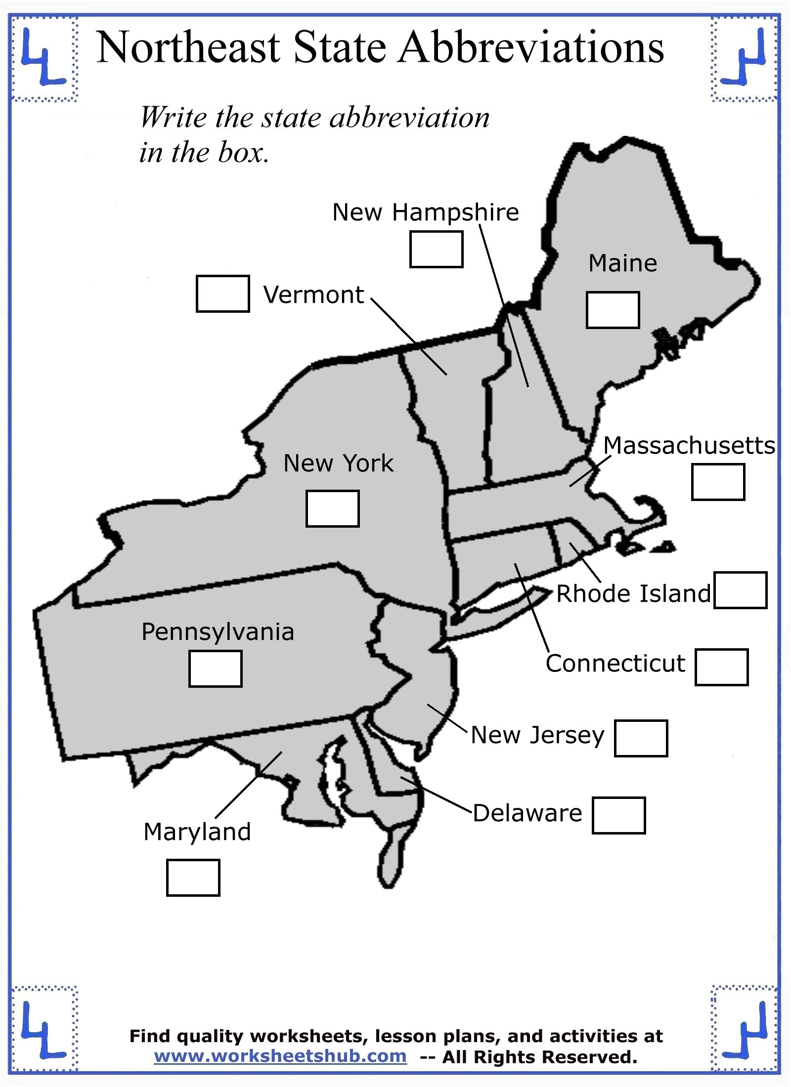 Northeast Region Quiz Free Printable Northeast Region Quiz Free Printable