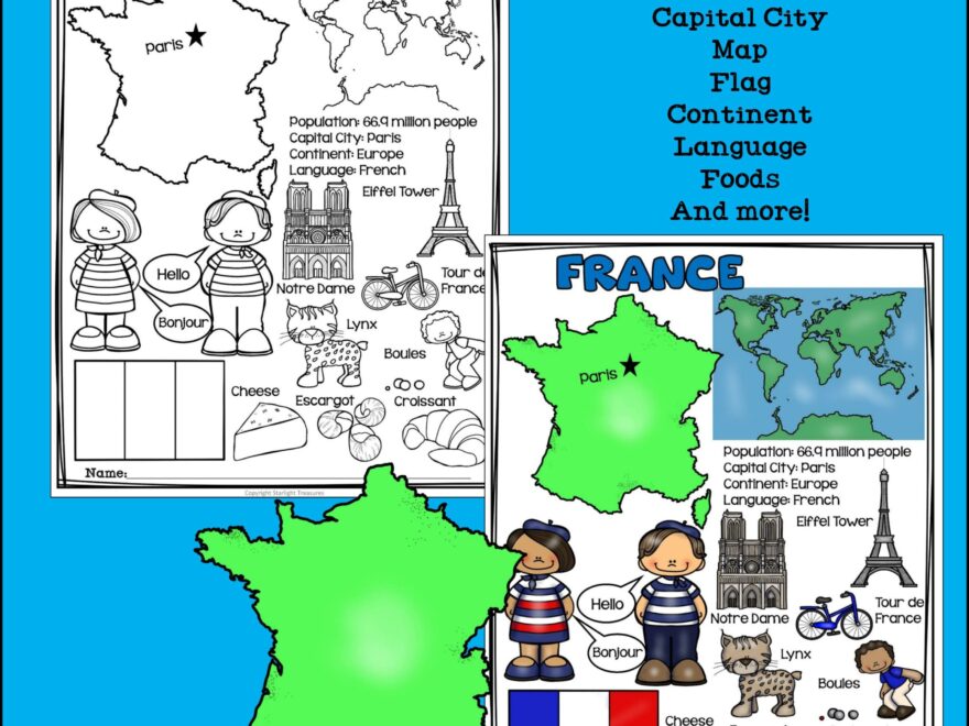 France Fact Sheet For Early Readers Made By Teachers