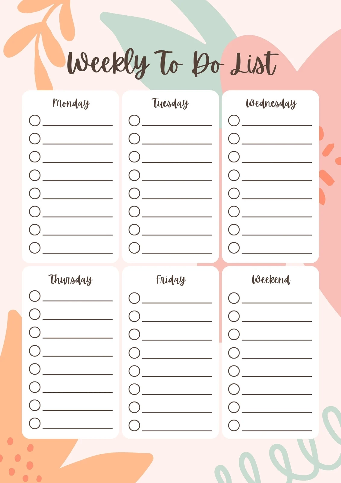 Cute To Do List Printable