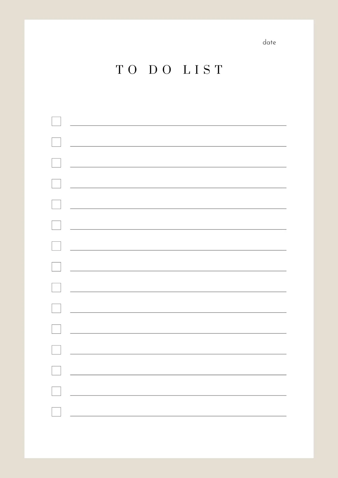 Free A5 Printable Lists
