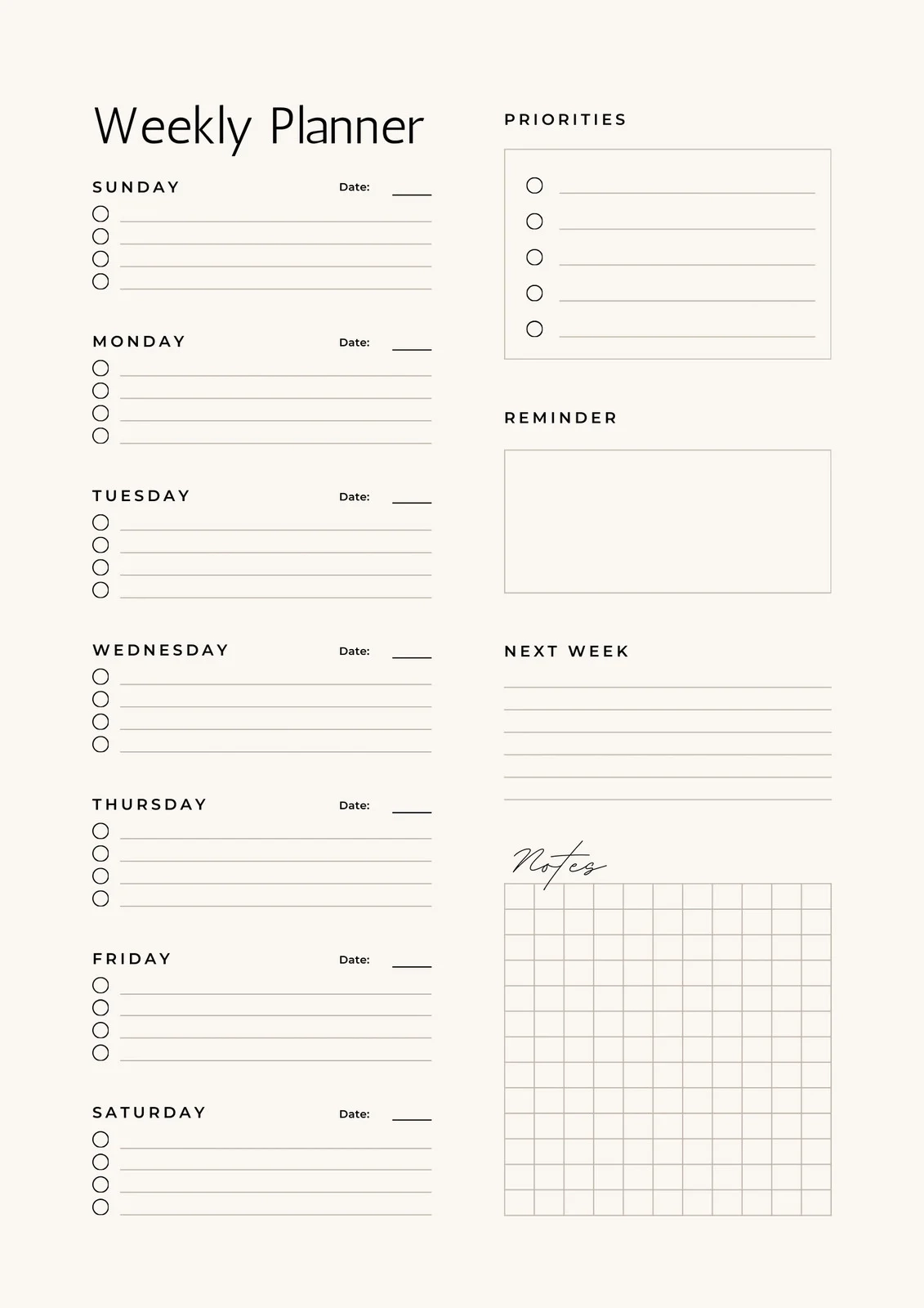 Printable Planner Free Pinterest