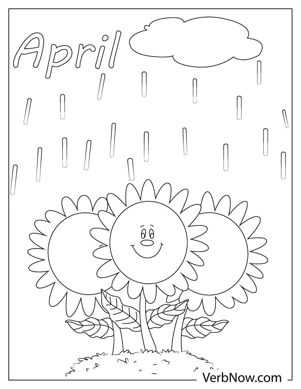 Printable Color Sheet For April Printable Color Sheet For April