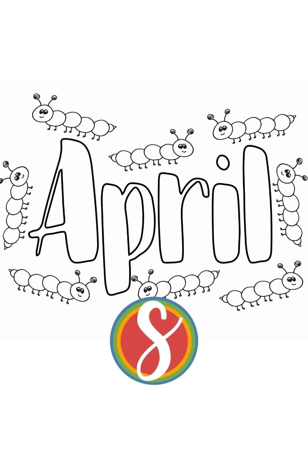 Free APRIL Coloring Pages Stevie Doodles Free APRIL Coloring Pages Stevie Doodles