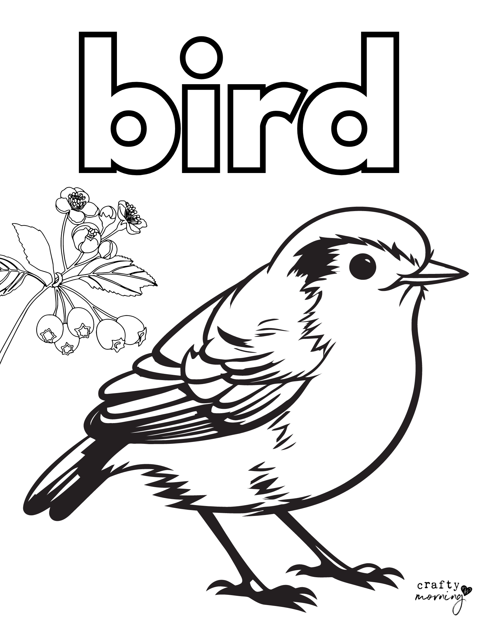 Free Bird Coloring Pages Crafty Morning