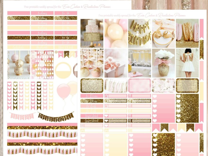 Free Birthday Printable Planner Spread For The Erin Condren Recollections Planner pinterest Inspired Planner Onelove