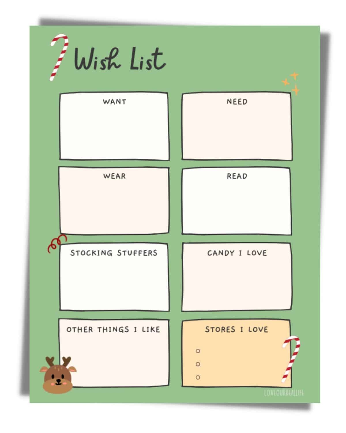 Aesthetic Cute Wish List Printable