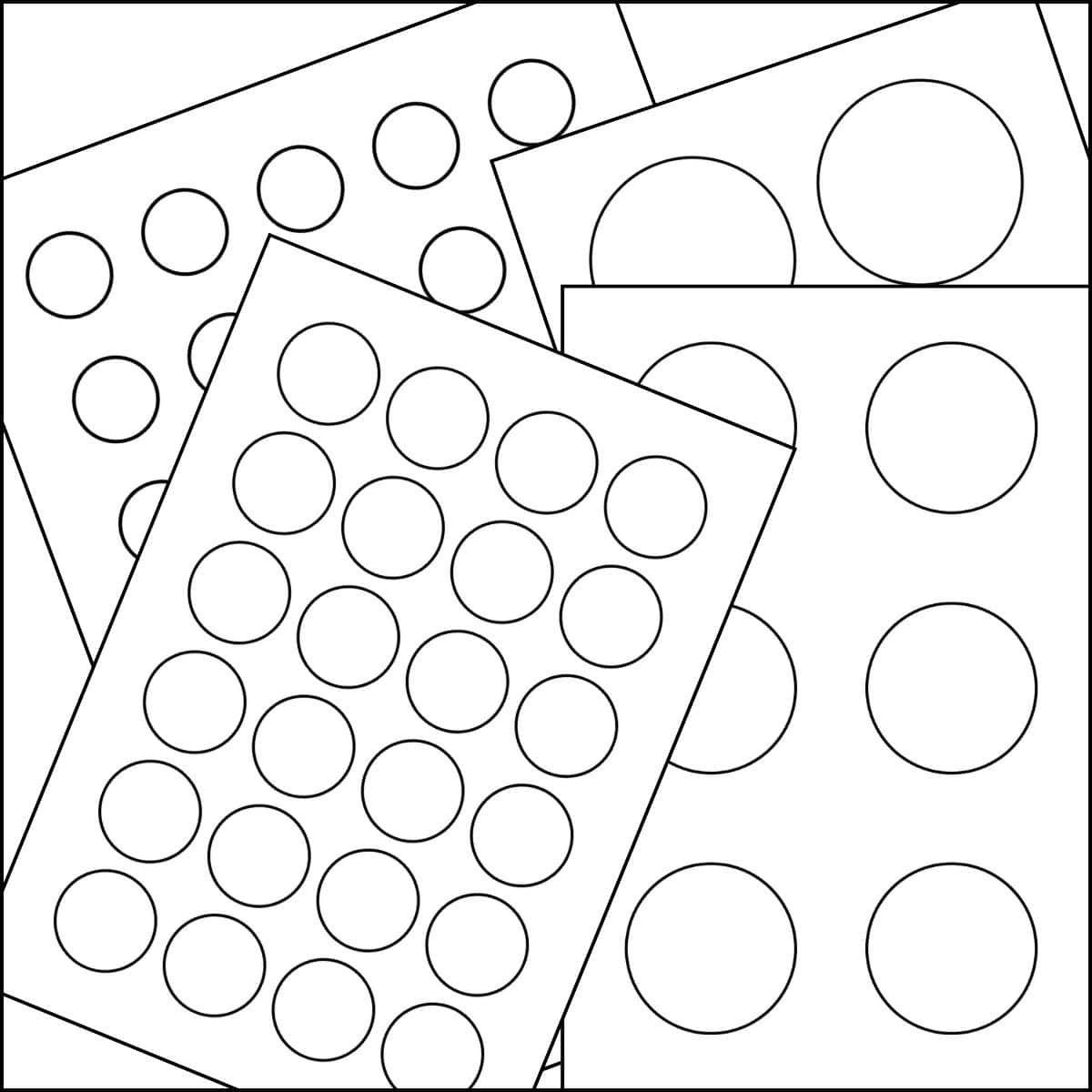 Printable 1 Inch Circle Coloring Sheet