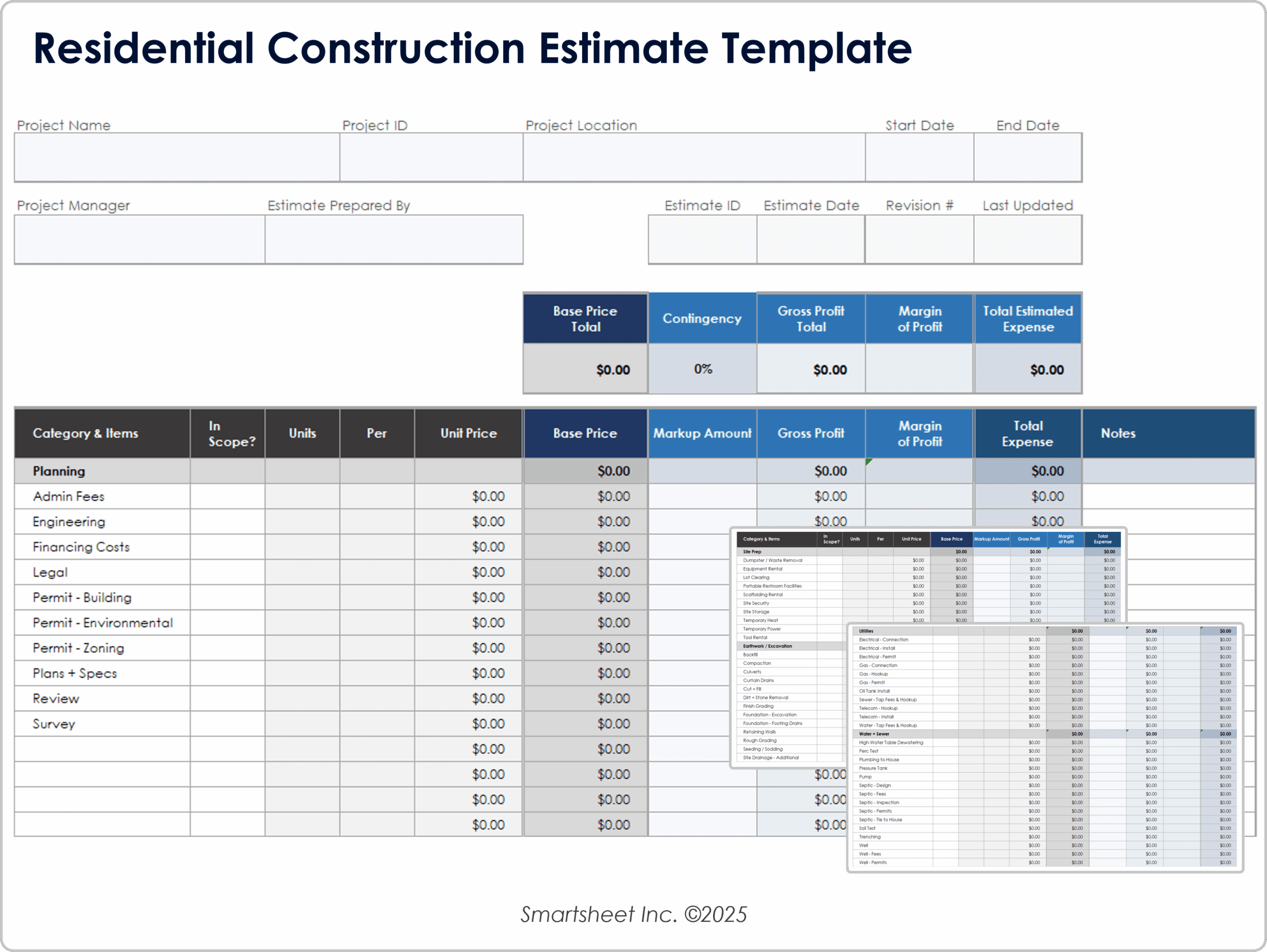 Free Printable Remodeling Selection Sheets