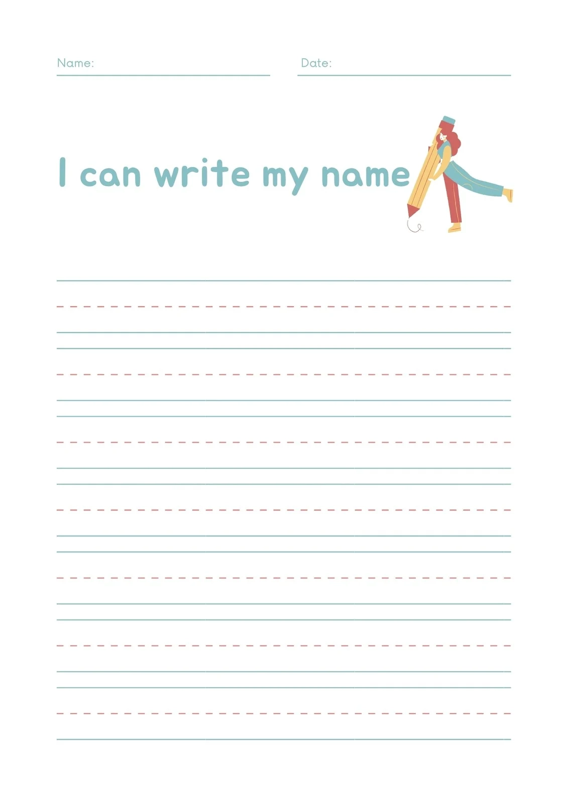 Handwriting Practice Sheets Printable