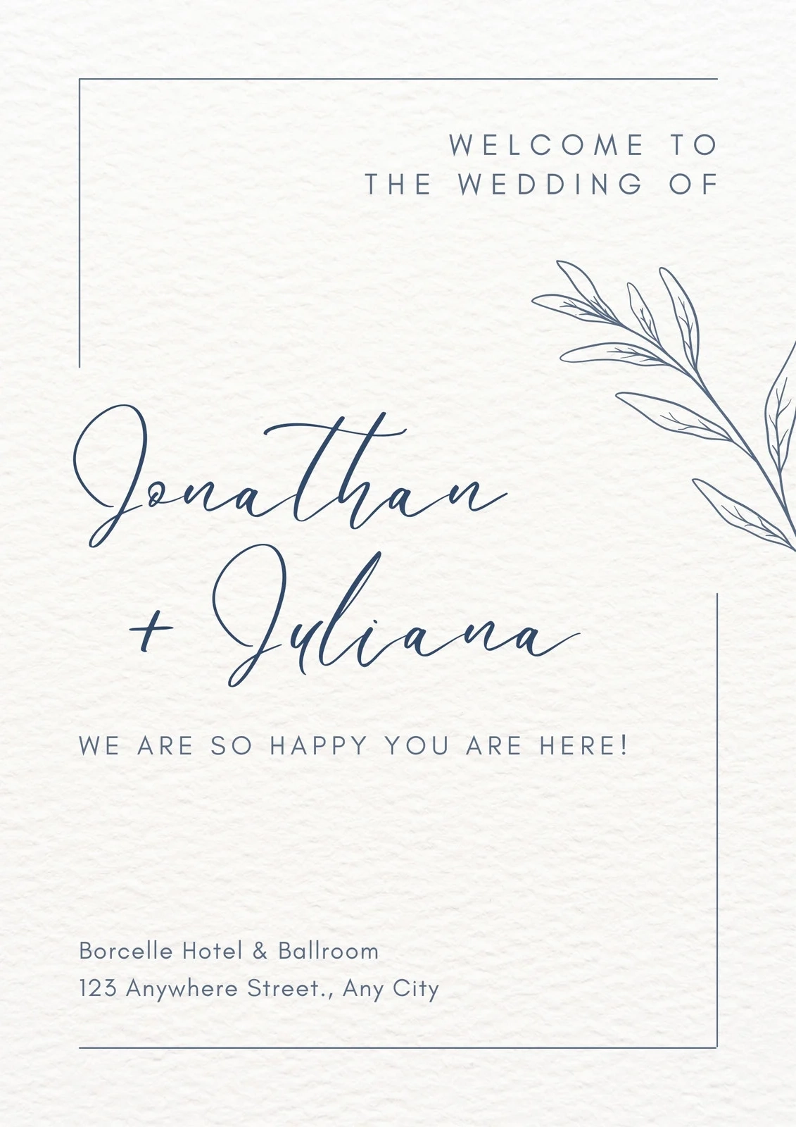 Free Custom Printable Wedding Poster Templates Canva