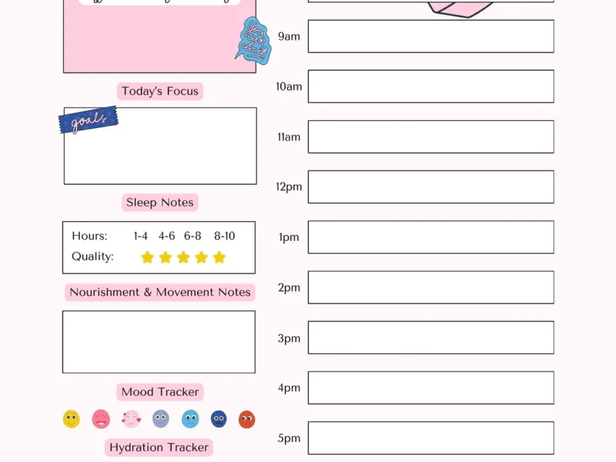 Free Customizable Health Planner Templates Canva