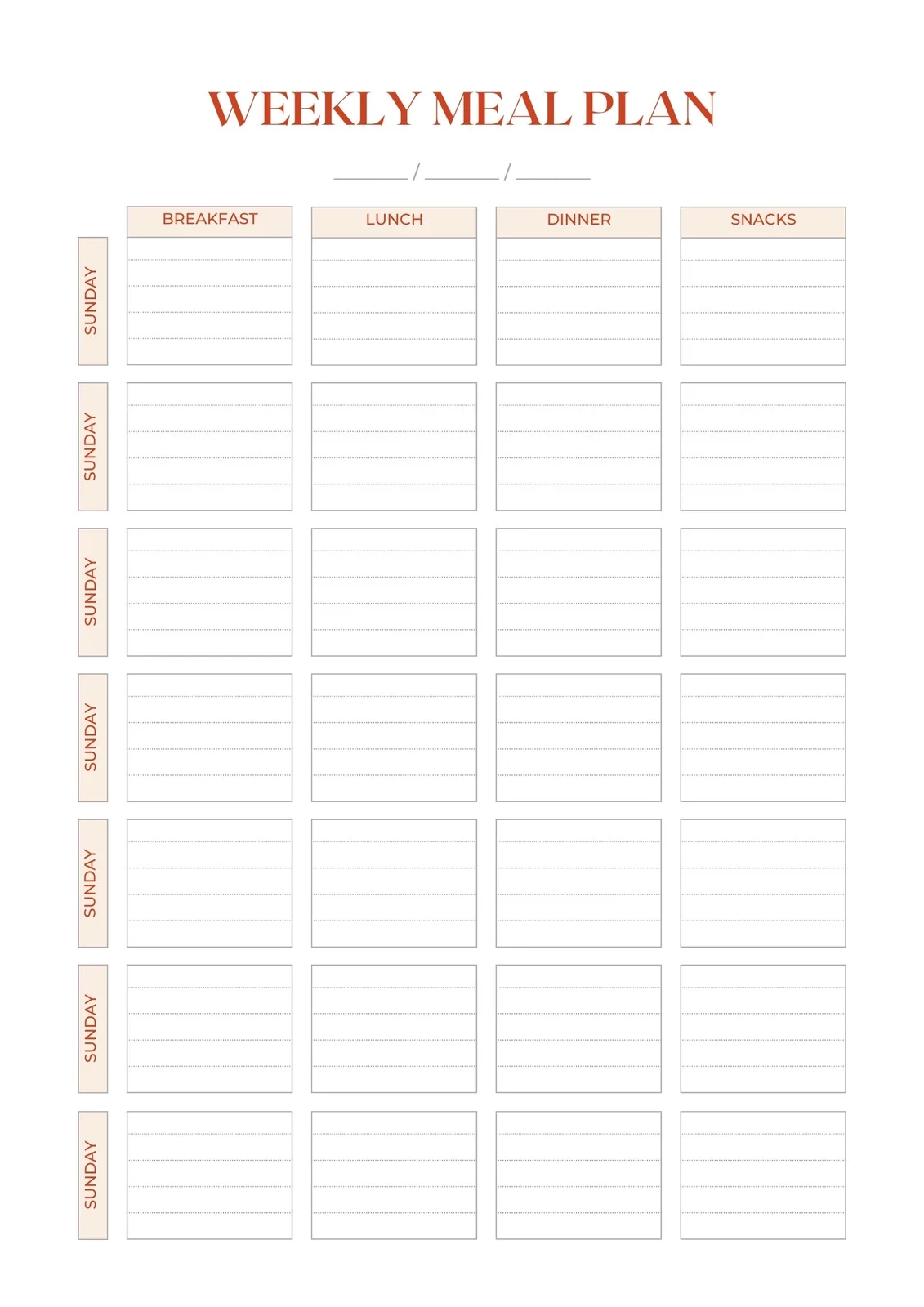 Planner Printable Menu Planner Planner Printable Menu Planner