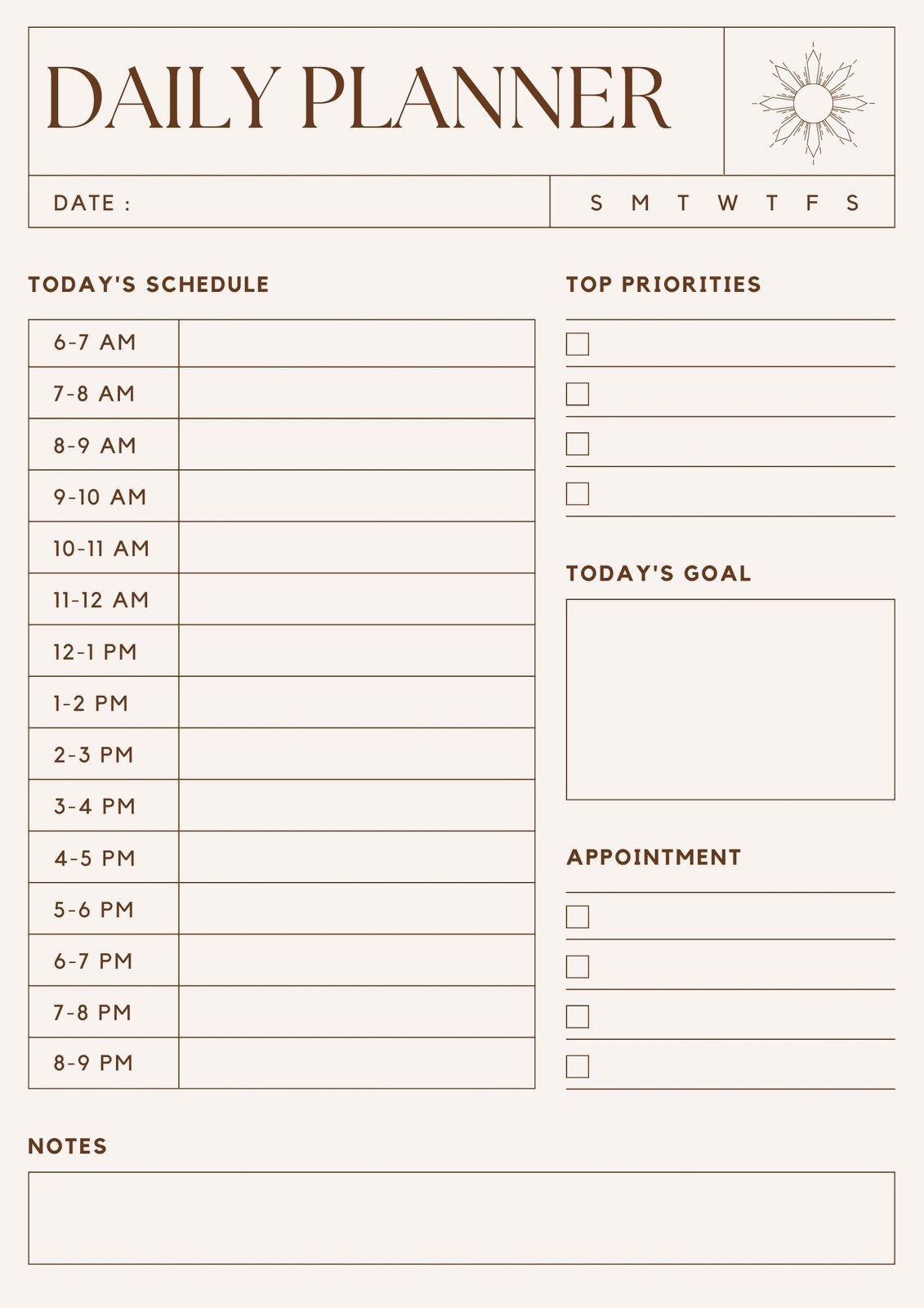 Free Printable Daily Appointment Planner Pages