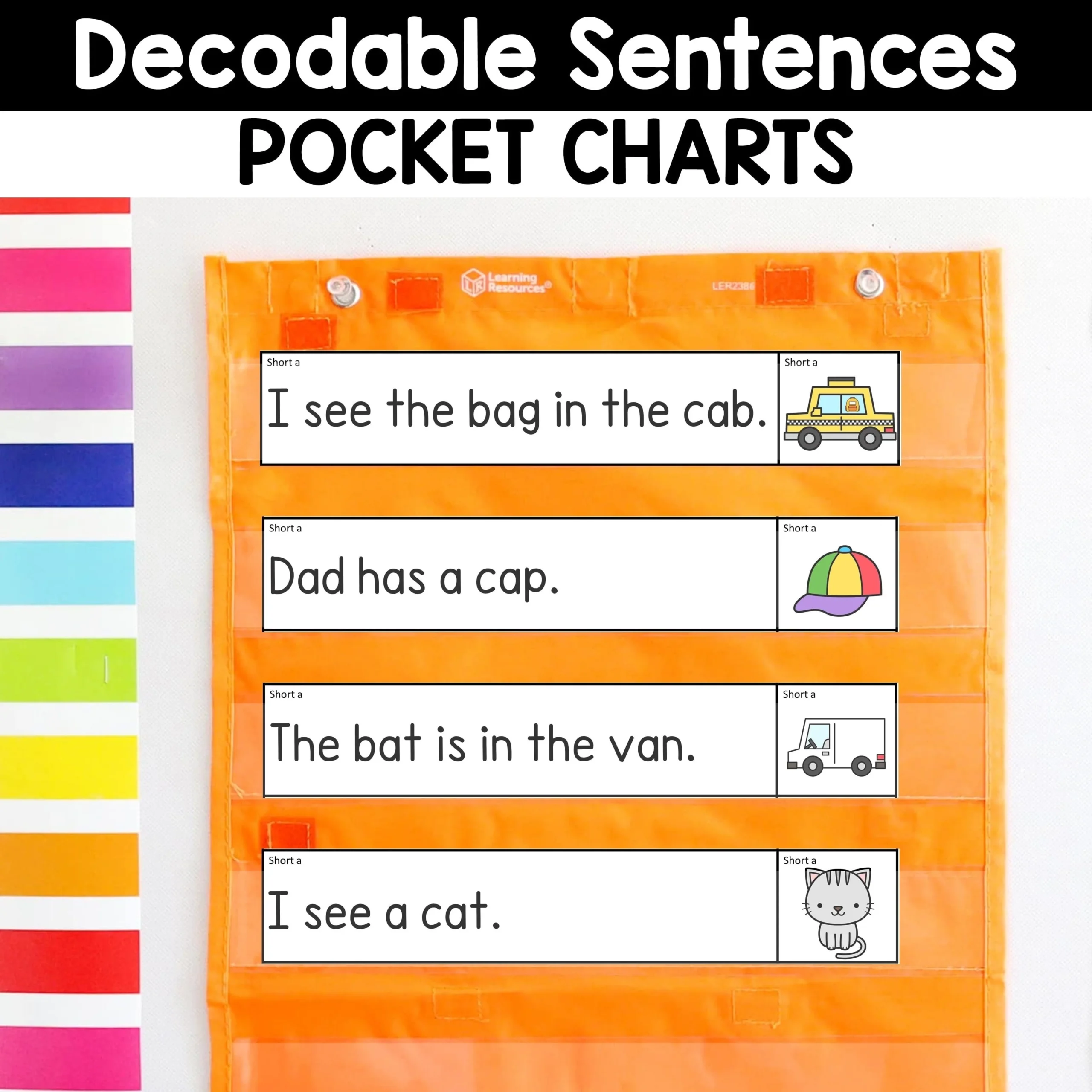 FREE Decodable Sentences Pocket Chart Bundle My Nerdy Teacher