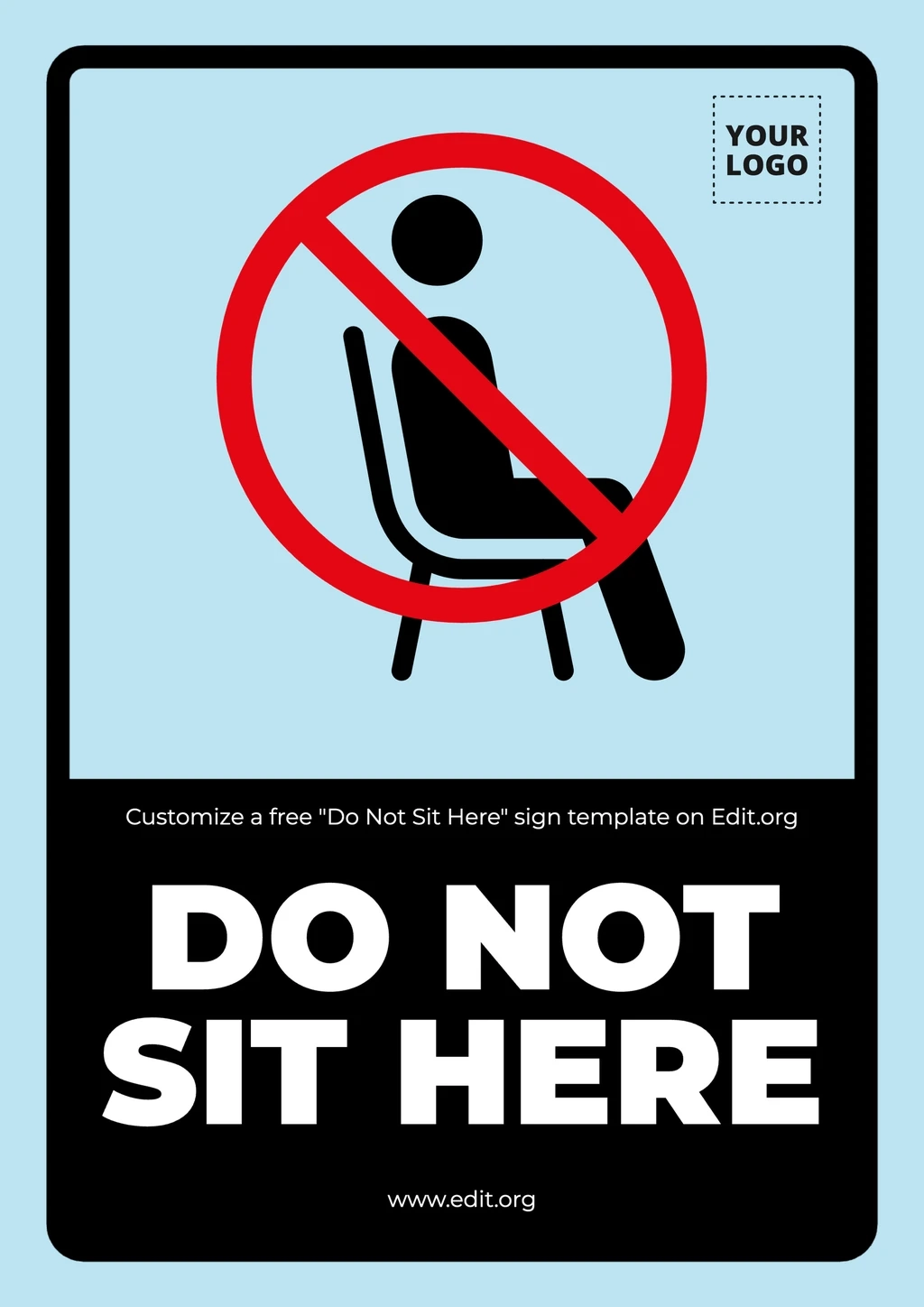 Free Do Not Sit Sign Templates