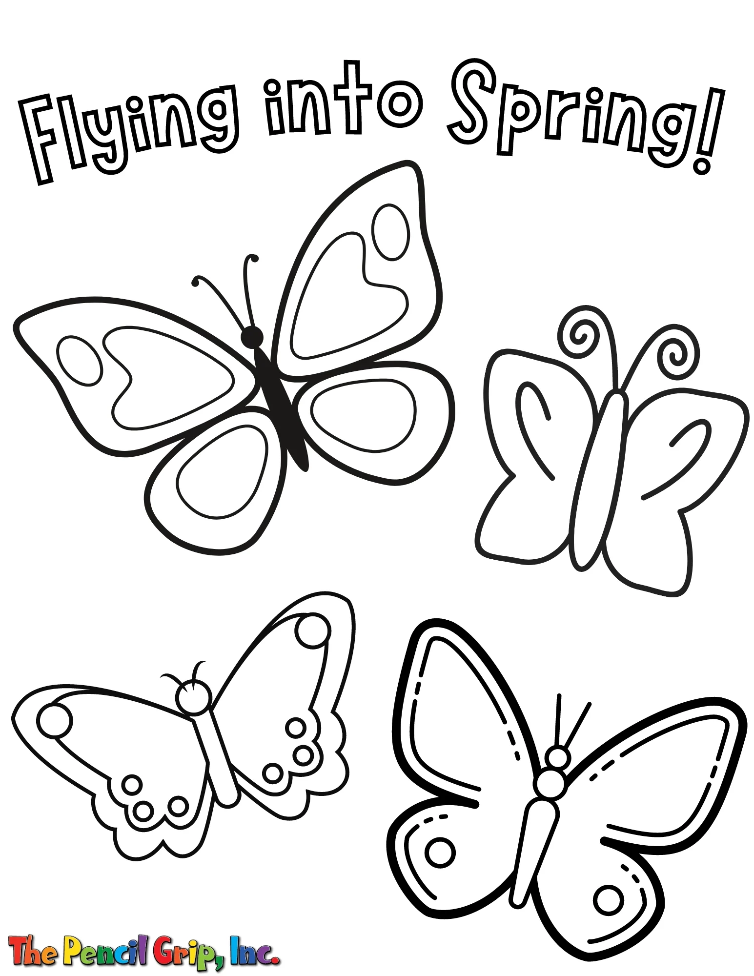 Free Downloadable Spring Coloring Sheets TPG Creations The Pencil Grip Inc 