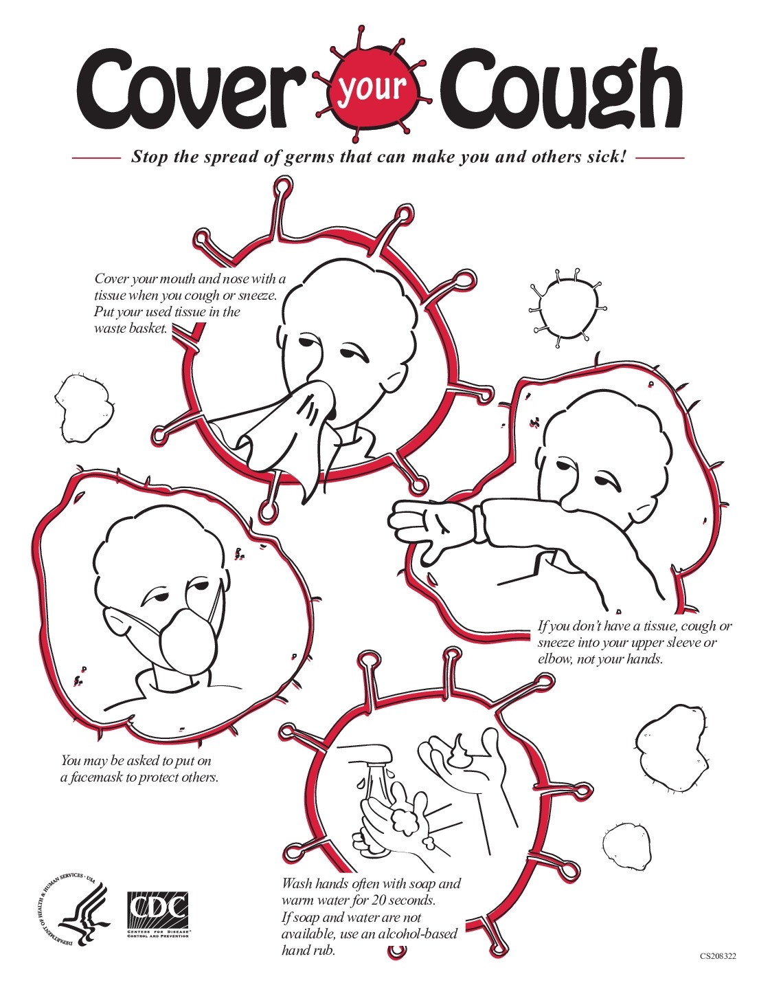Free Health CDC Cover Your Cough Labor Law Poster 2025