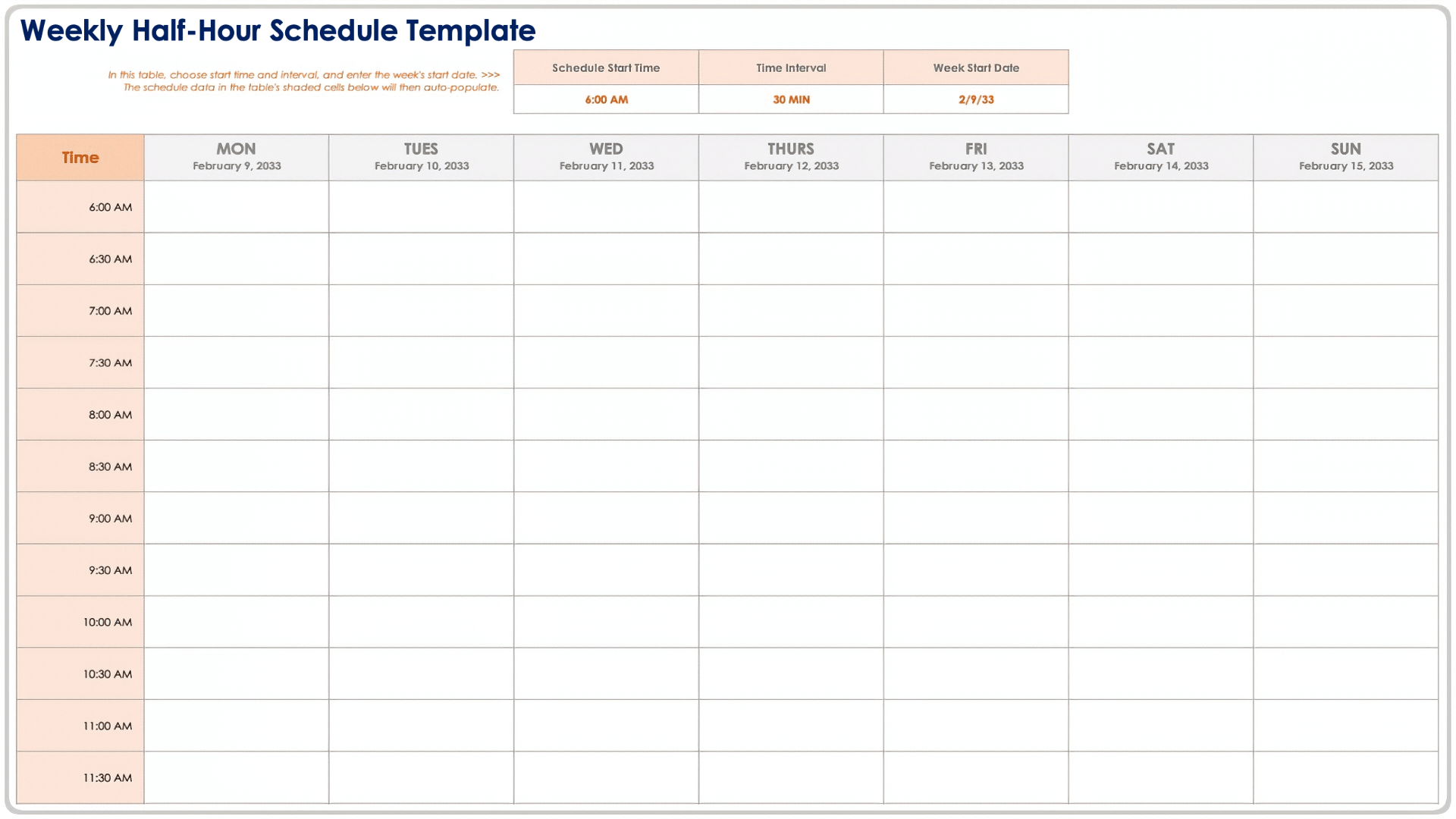 Free Hourly Schedule Templates All Formats Editable Printable