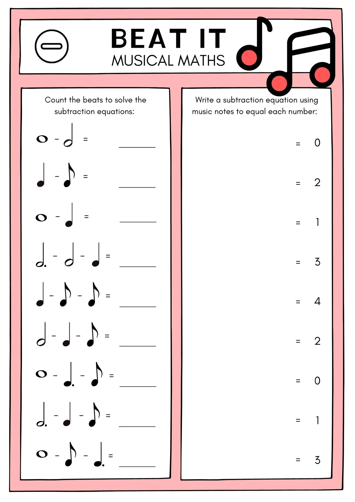 Free Music Worksheet Templates To Edit And Print Canva