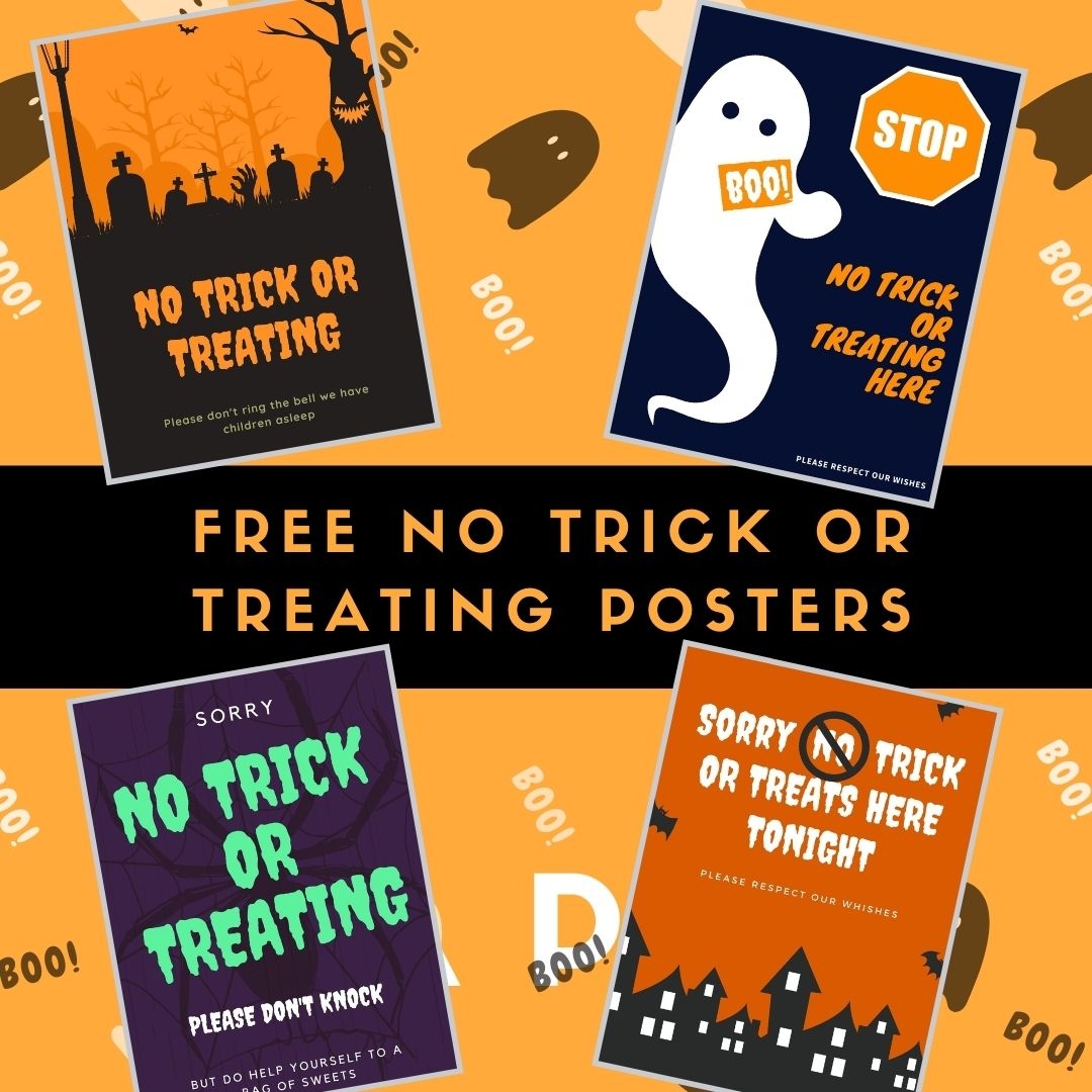 Free No Trick or Treaters Signs To Print Keep Your Halloween Peaceful Free No Trick or Treaters Signs To Print Keep Your Halloween Peaceful