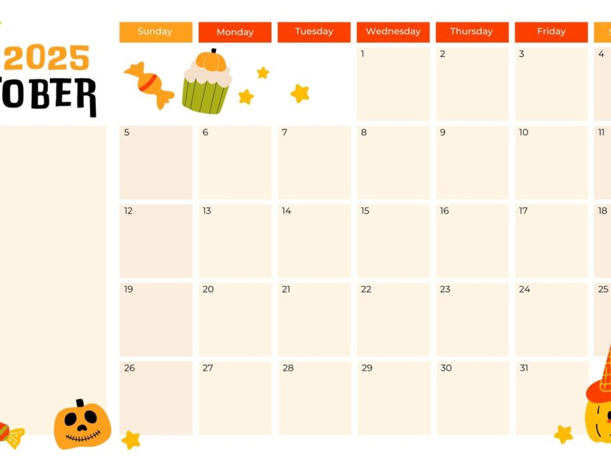 Free October 2025 Calendar Templates To Customize Canva