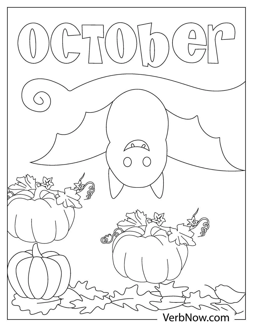 Free Printable October Color Sheets