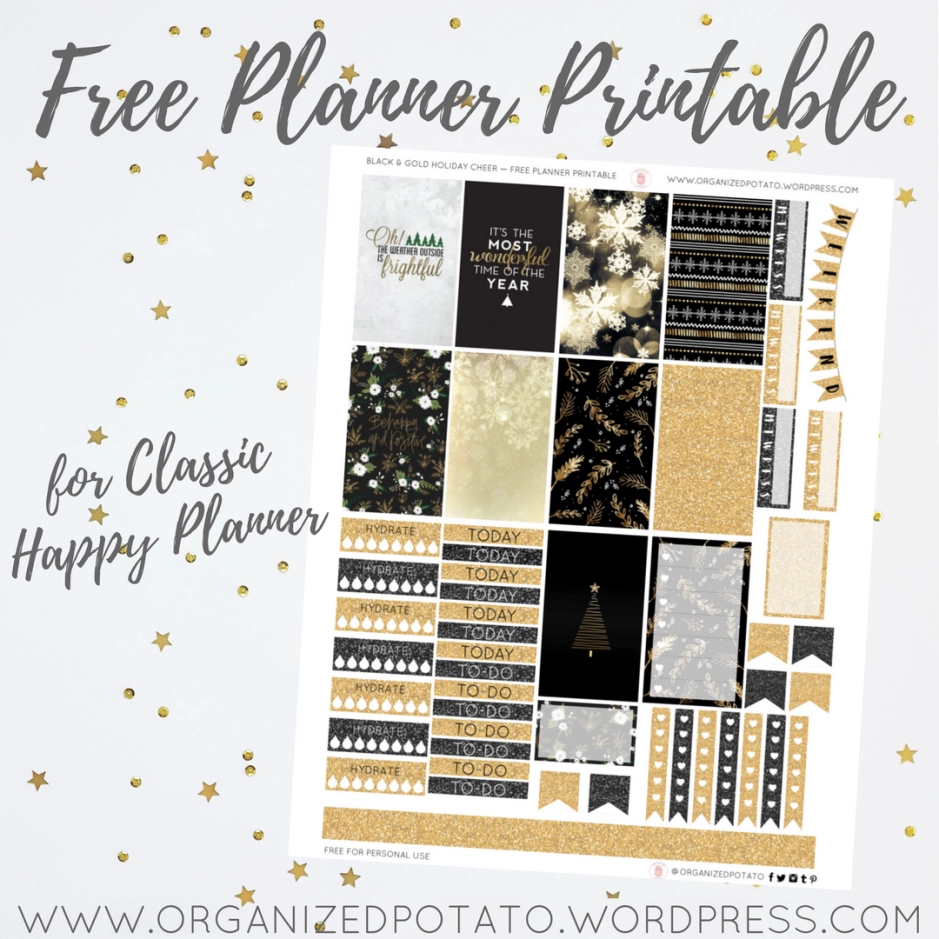 Free Planner Printable Gold