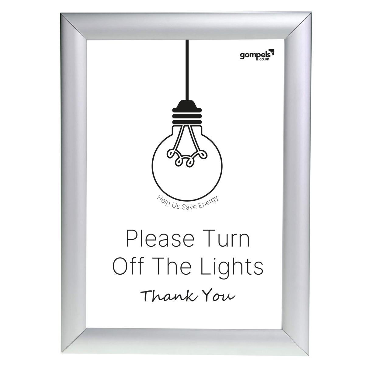 Free Printable A4 Please Turn Off The Lights Sign Gompels Care Education Supplies