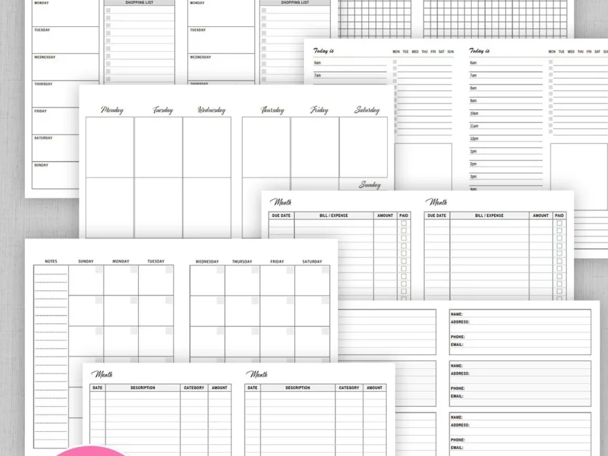 Free Printable B6 TN Inserts Graph Paper