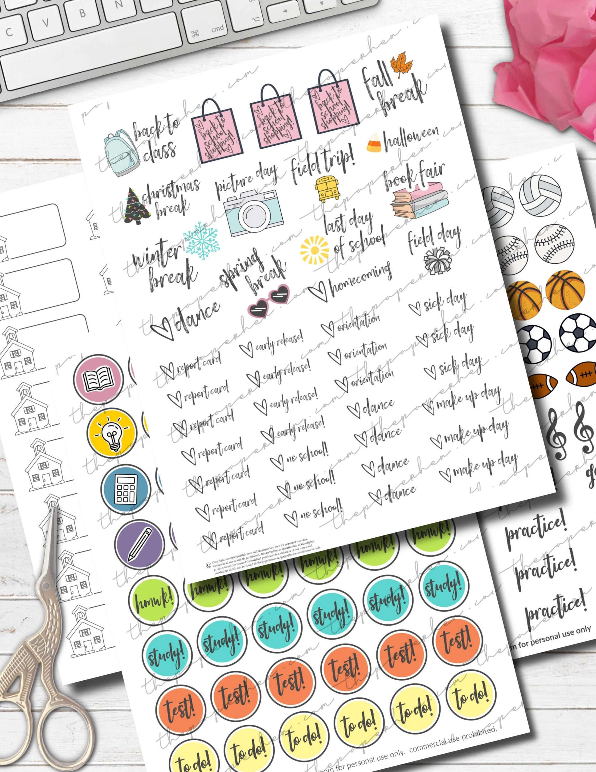 Free Printable Stickers Designs For Planner