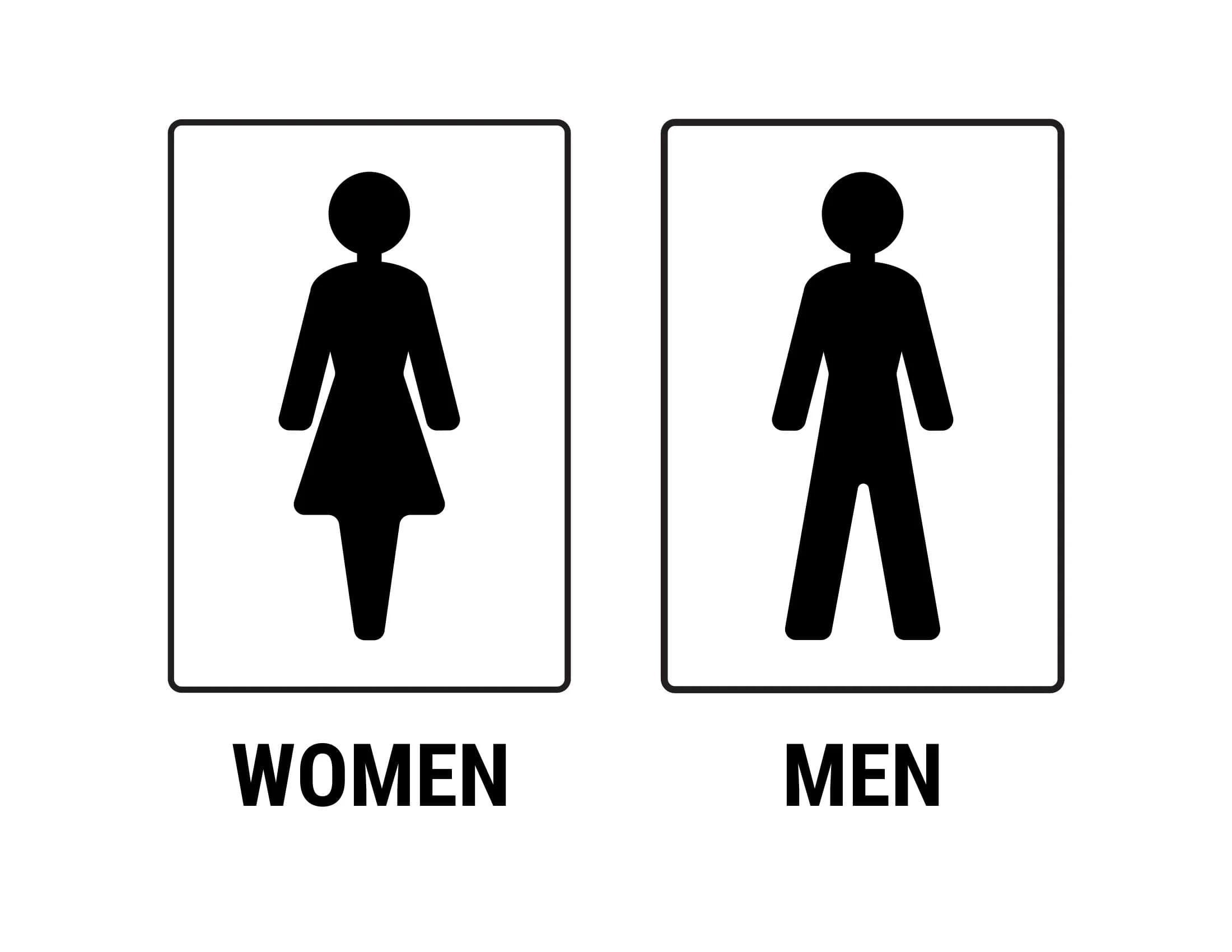 Free Printable Bathroom Sign Templates PDF Toilet Sheet