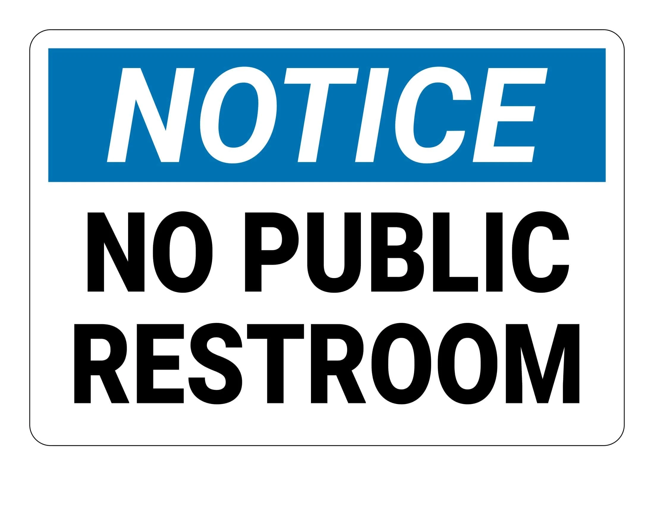 Free Printable No Restroom Signs