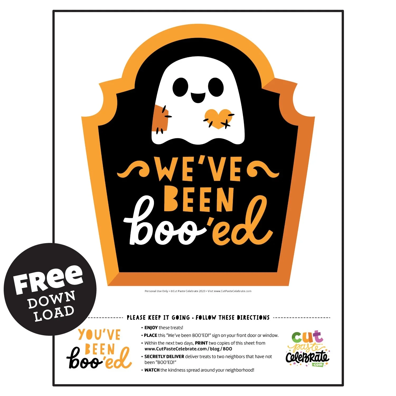 FREE Printable BOO Sign School Office Version Cut Paste Celebrate Printable Projects SVG Cut Files