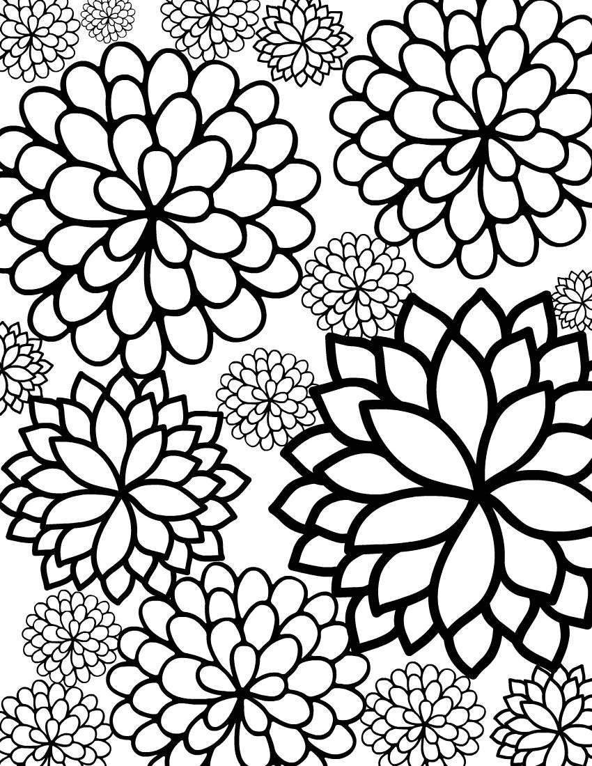 Free Floral Printable Coloring Sheets